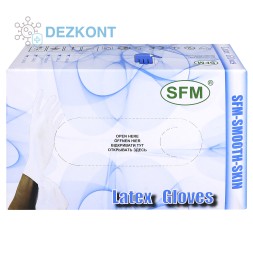 Перчатки латексные смотровые стерильные опудренные SFM 534428 размер L