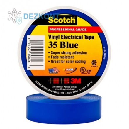 Изоляционная лента 3М scotch высший сорт 19 мм 20 м синяя