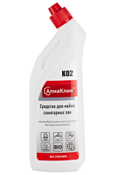 АлмаКлин K02, 0,75л. Кислотное моющее средство для санузлов (гель) со скош. носиком