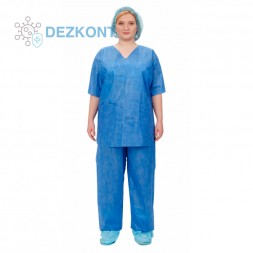 Комплект одежды хирурга стерильный Комфорт рубашка+брюки плотность 42 размер 52-54